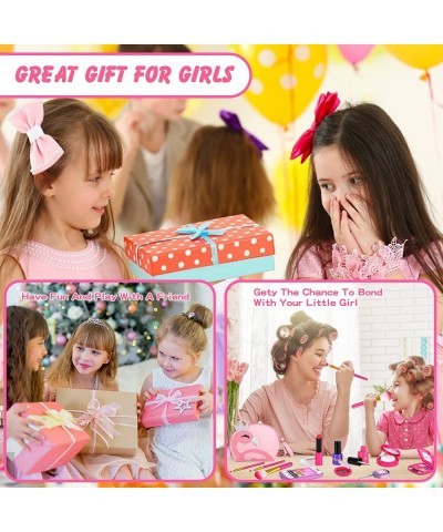 Kids Pretend Makeup Kit for Girl Toddlers Play Makeup Set for Little Girls Toys Age 3 4 5 6 7 8 Year Old Girls Birthday Gift ...