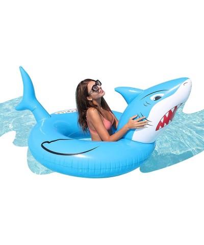 Inflatable Shark Giant Pool Float - 45 inches Tubes for Floating Indoor Outdoor Giant Swimming Pool Floaties for Kids & Adult...