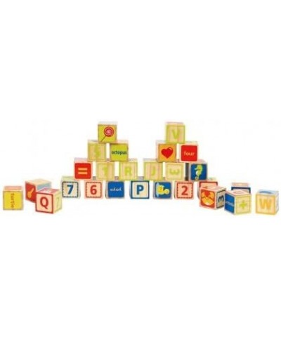 Wooden 26 Pcs Alphabet and Numbers Stacking Blocks with Pictures| Educational Preschool Learning Toys for Toddlers $44.35 Toy...