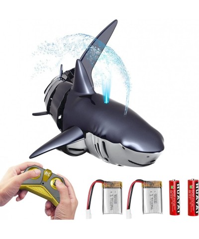 Remote Control Shark Pool Toys for Kids RC Shark Spray Water Toys for Swimming Pool Lake Bathtub Games Remote Control Boat fo...