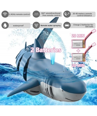 Remote Control Shark Pool Toys for Kids RC Shark Spray Water Toys for Swimming Pool Lake Bathtub Games Remote Control Boat fo...