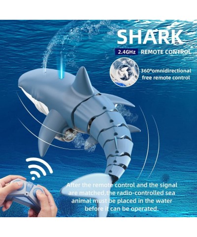 Remote Control Shark Pool Toys for Kids RC Shark Spray Water Toys for Swimming Pool Lake Bathtub Games Remote Control Boat fo...