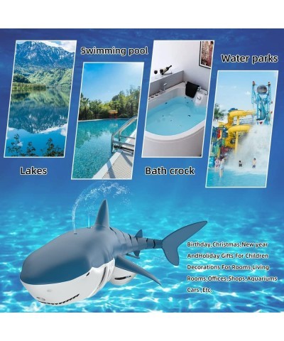 Remote Control Shark Pool Toys for Kids RC Shark Spray Water Toys for Swimming Pool Lake Bathtub Games Remote Control Boat fo...