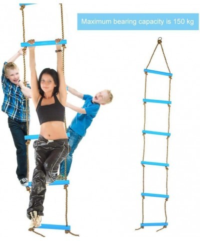 Kids Climbing Rope Ladder Plastic Six-section Children Kids Rope Climbing Ladder Toy Exercise Equipment for home children's c...