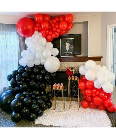 Red Balloons 82PCS Red Balloons Garland Arch Kit 5/10/12/18 Inch Different Sizes Red Matte Latex Balloons for Red Party Birth...