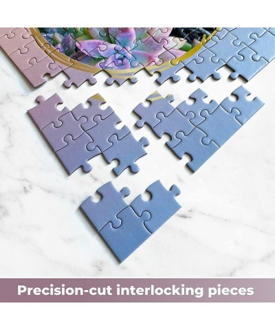 500 Pieces Puzzle for Adults - Nature Puzzle Games Pack of 2 - Jigsaw Gradient Puzzle Games 1 Round & 1 Square - Succulent Pl...