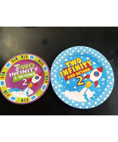 Beeloved 20pcs Toy Inspired Story 2nd Birthday Party Paper Plates 10pcs 9" and 10pcs 7" 2 Infinity And Beyond Birthday Plates...