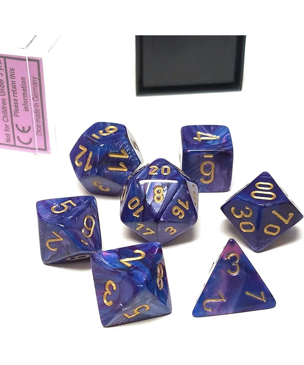 Dice: Polyhedral 7-Die Lustrous Dice Set - Purple w/gold CHX-27497 $19.71 Game Accessories