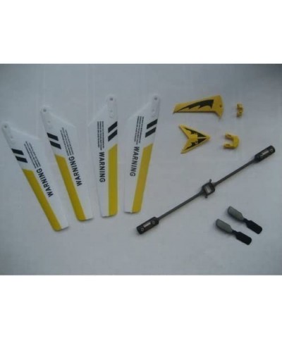 Full Replacement Parts Set S107 RC Helicopter Main Blades Tail Decorations Tail Props Balance Bar -Yellow Set- $16.08 Remote ...