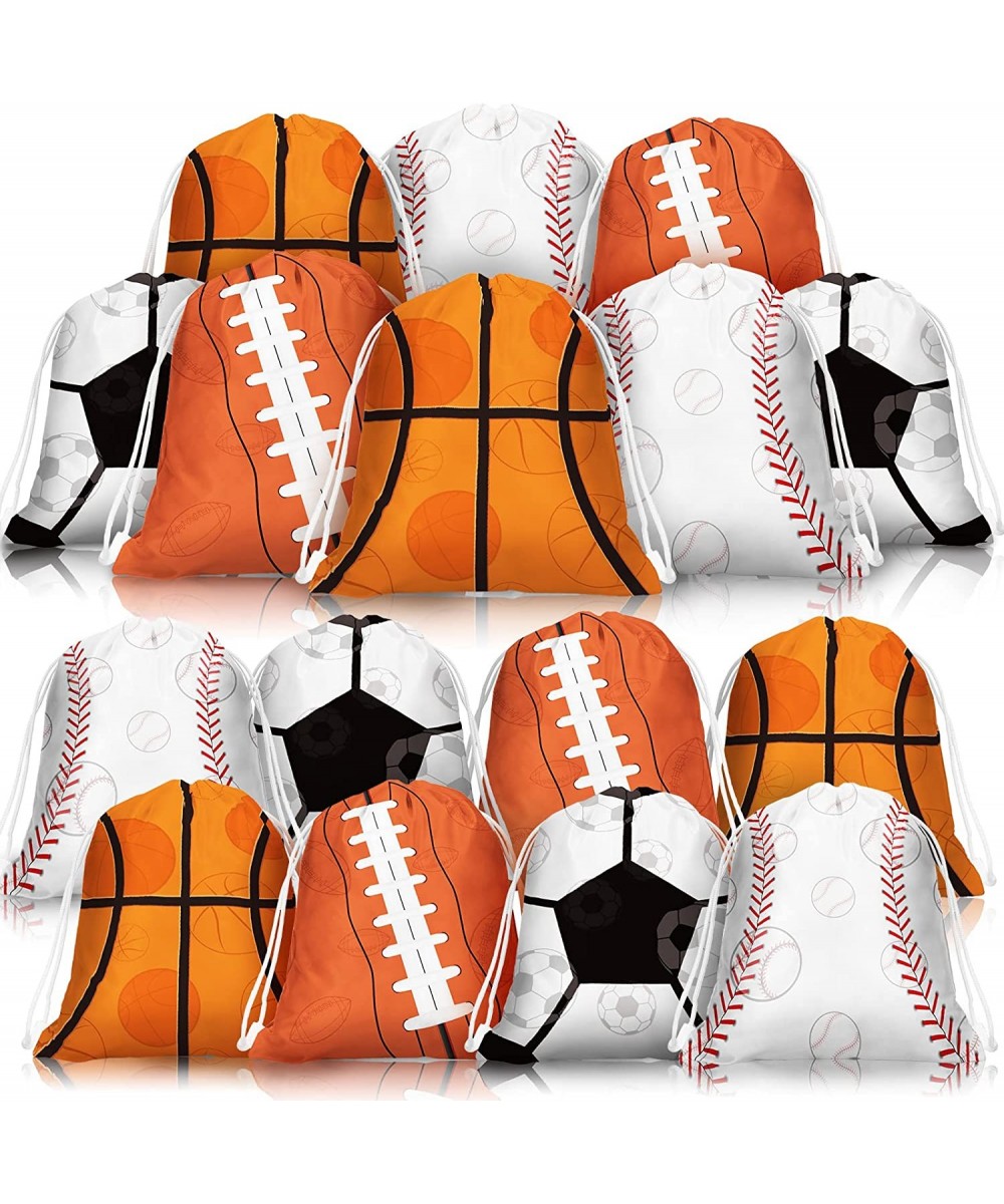 Sports Party Drawstring Bag Supplies Ball Backpack Baseball Soccer Football Basketball Softball Goodie Bags Party Decoration ...