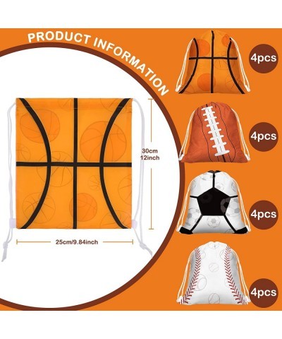 Sports Party Drawstring Bag Supplies Ball Backpack Baseball Soccer Football Basketball Softball Goodie Bags Party Decoration ...