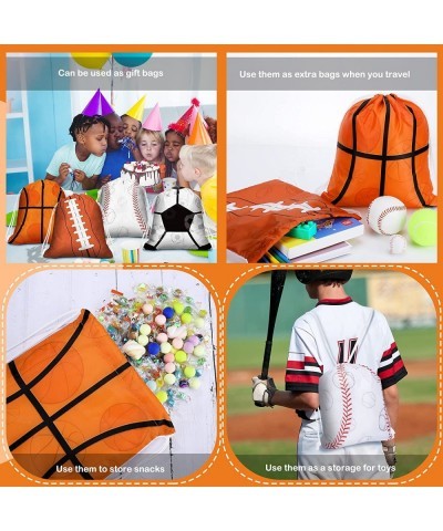 Sports Party Drawstring Bag Supplies Ball Backpack Baseball Soccer Football Basketball Softball Goodie Bags Party Decoration ...