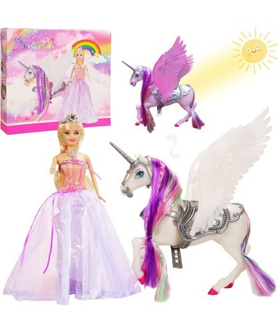 Color Change Unicorn and Fairy Tale Princess Doll W/ Mane Brush Girls' Unicorn Doll Toys Gifts Presents for Girl Kids Aged 3+...