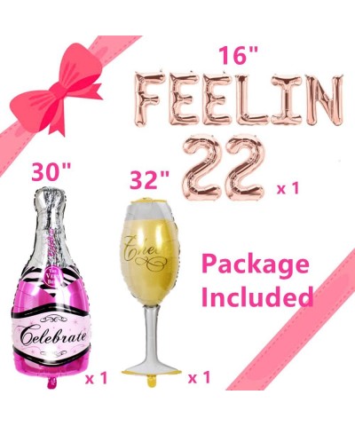 Set of 3 FEELIN 22 Balloons 22nd Birthday Decoration FEELIN 22 Banner 22nd Birthday Supplies $18.10 Kids' Party Decorations