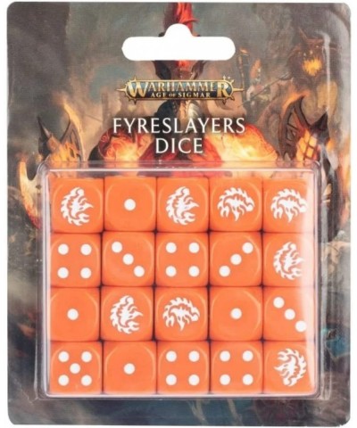 Warhammer - Fyreslayers Dice Set $54.25 Game Accessories