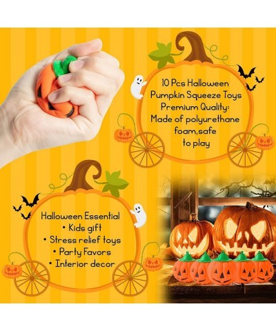 10Pcs Halloween Pumpkin Squeeze Toy Set Kawaii Cream Scented Slow Rising Decompression Relief Toys for Kids Decorations Gift ...