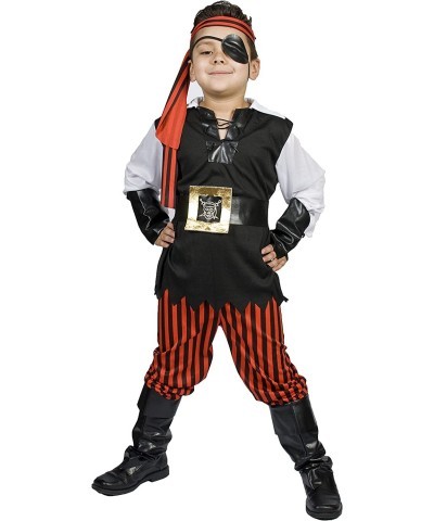 Boys Pirate Costume Light UP Belt Child Kids Size M 5 6 7 8 Years Old Ahoy Matey! $37.62 Kids' Costumes