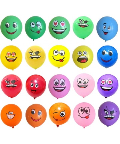 100 Pieces 12 Inches Latex Smiley Face Party Balloons Different Color and Funny Style $23.22 Kids' Party Decorations