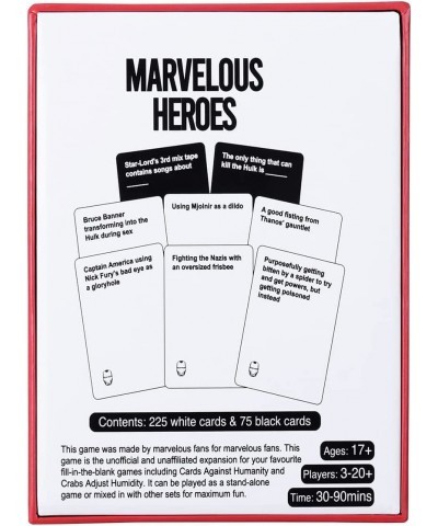 Marvelous Heroes Card Game Character Marvel Super Heroes Board Games Perfect for Friends Gathering Party Celebration for Adul...