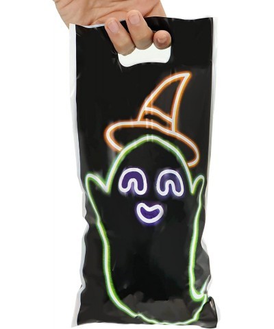 72 Pcs Halloween Neon Treat Bags with 12 Characters Halloween Candy Cookie Bags Small Trick or Treat Bags for Halloween Party...