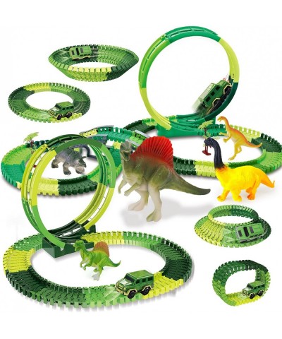 Dinosaur Toys for Kids 3-5-7 Dinosaur World Race Track Toys for 3 4 5 6 7 Year Old Boys Magic Track Playset Dinosaurs Race Ca...