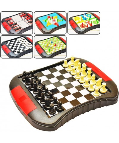 6-in-1 Magnetic Travel Board Game Chess Set with 6 Classic Games Brain Game for Kids Ages 6 and up 7.8*6.7 Inches Small Packa...