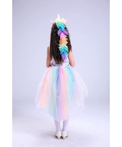 Girls Rainbow Unicorn Costume Halloween Princess Unicorn Dress Up Includes Headband $14.46 Kids' Costumes