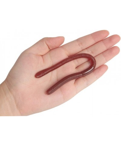 24 Pieces Fake Earthworm Faux Plastic Soft Lifelike Stretchy Rubber Earthworms Trick Toy Fishing Lures Baits for Halloween Ap...