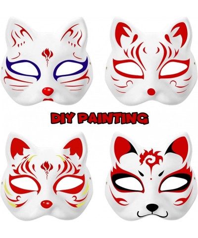 10pcs Cat Masks to Paint Animal Dress Up Masks DIY White Masks Half for Masquerade Halloween Kids Cosplay Masks Costume Party...