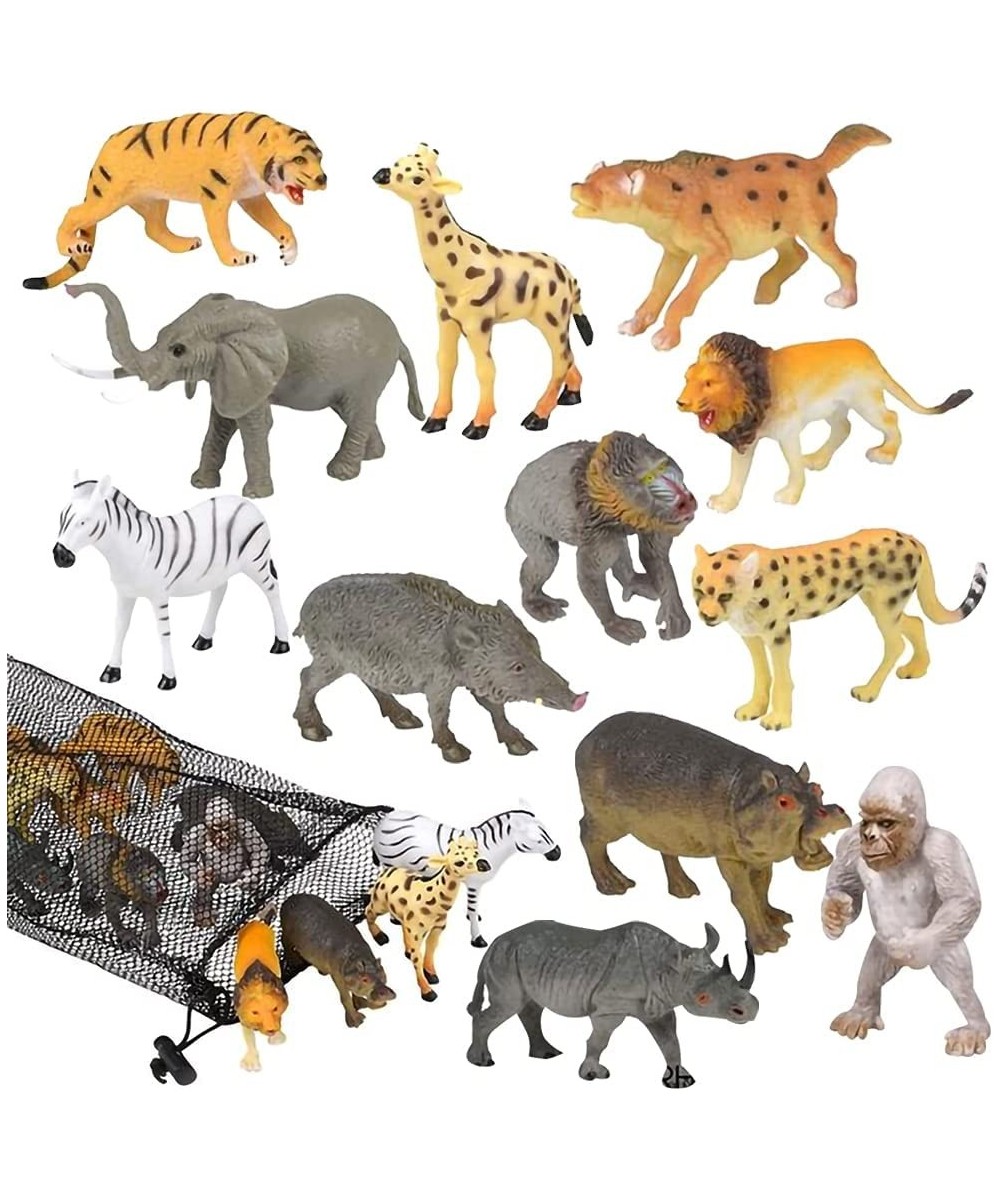 Animal Figures Assortment in Mesh Bag Set of 12 Mini Animal Figurines in Assorted Designs Fun Bath Water Playset for Kids Par...