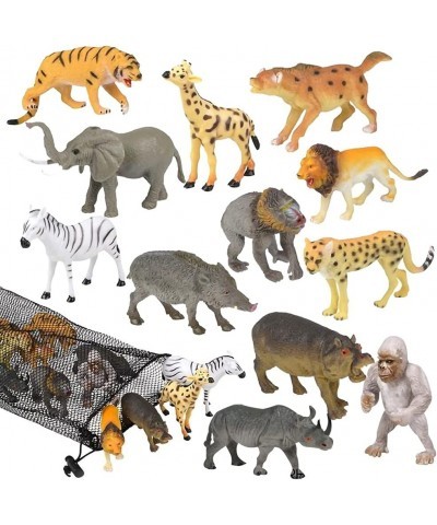 Animal Figures Assortment in Mesh Bag Set of 12 Mini Animal Figurines in Assorted Designs Fun Bath Water Playset for Kids Par...