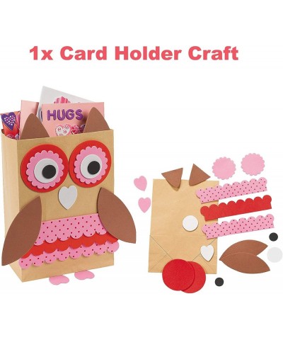 Valentines Craft for Kids (Makes 6) Owl Valentine Card Box Holder Monster Ornament Owl Ornament Heart Magic Scratch - DIY Val...