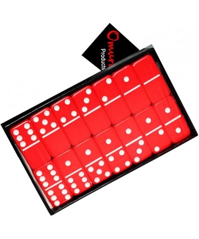 Omura Games | Double 6 Red Jumbo Dominoes $44.30 Domino & Tile Games