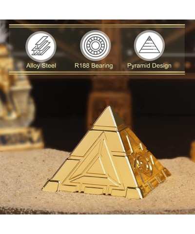 Pyramid Fidget Spinner Desk Decor Toy for Kids Adults Metal Golden Fingertip Gyro Christmas Birthday Gift Party Favor Classro...