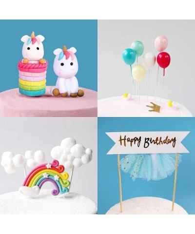 Unicorn Cake Topper Kit Cloud Rainbow Balloon Happy Birthday Banner Cake Decoration Pack of 12 For Boys Girls Kids Birthday $...