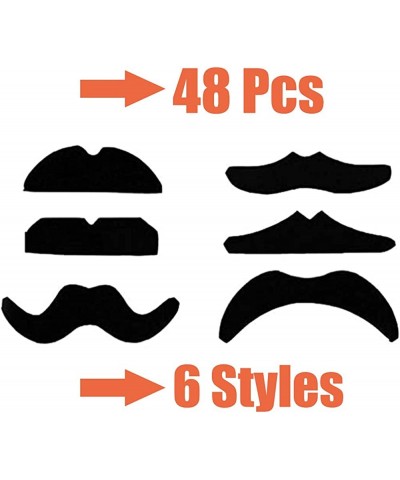 48 pcs Novelty Fake Mustaches Mustache Party Supplies Novelty Artificial Mustaches for Birthday Halloween Party Supplies Masq...