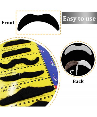 48 pcs Novelty Fake Mustaches Mustache Party Supplies Novelty Artificial Mustaches for Birthday Halloween Party Supplies Masq...