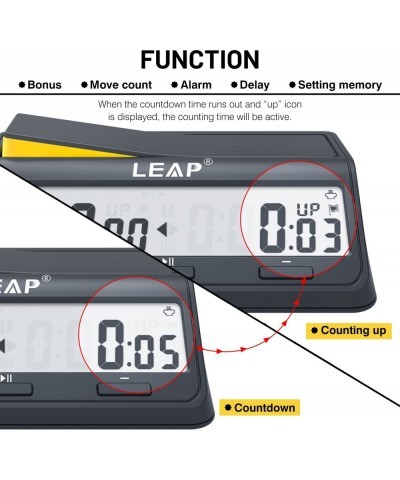 Chess Clock Digital Timer Advanced for Game and Chess Timer with Bonus & Delay Count Down up Alarm $45.11 Board Games