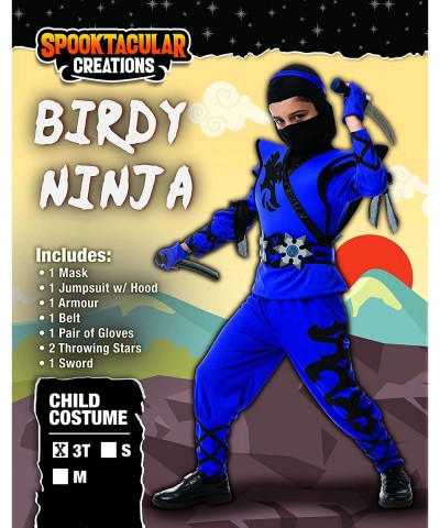 Kids Birdy Blue Ninja Costume with Accessories for Boys Halloween Costume Themed Parties $35.46 Kids' Costumes