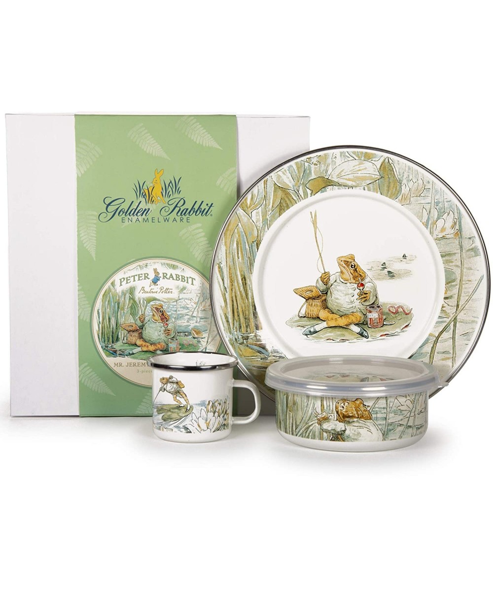 Enamelware - Jeremey Fisher Pattern - 3-piece Child Dinner Set $46.86 Toy Kitchen Products