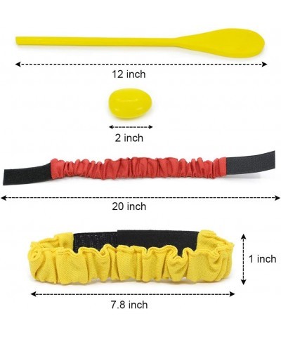 4 Players Outdoor Lawn Games Potato Sack Race Bags Egg and Spoon Race Games Legged Relay Race Bands Elastic Tie Rope for All ...