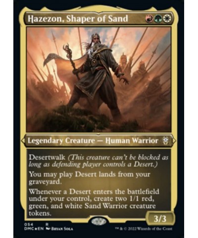 Magic: the Gathering - Hazezon Shaper of Sand (054) - Etched - Foil - Dominaria United Commander $12.20 Trading Cards & Acces...