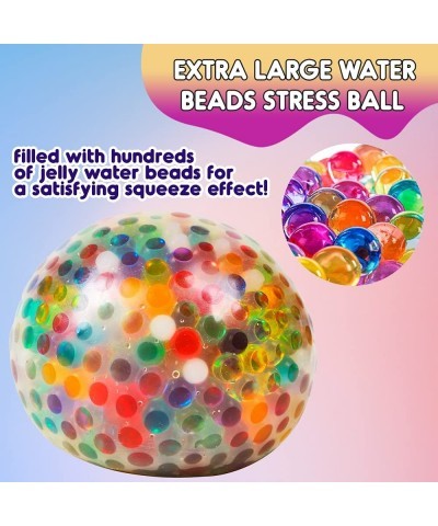 Stress Balls with Gel Water Beads - Jumbo Size (Colorful) - Anti-Stress ADHD Anxiety Relief Sensory Toy for Kids and Adults -...