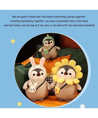 NC 13.7 inches Cute Soft Penguin Rabbit Plush Stuffed Animal Kawaii Doll Super Soft Cartoon Plush Hug Toy Gifts for Children ...