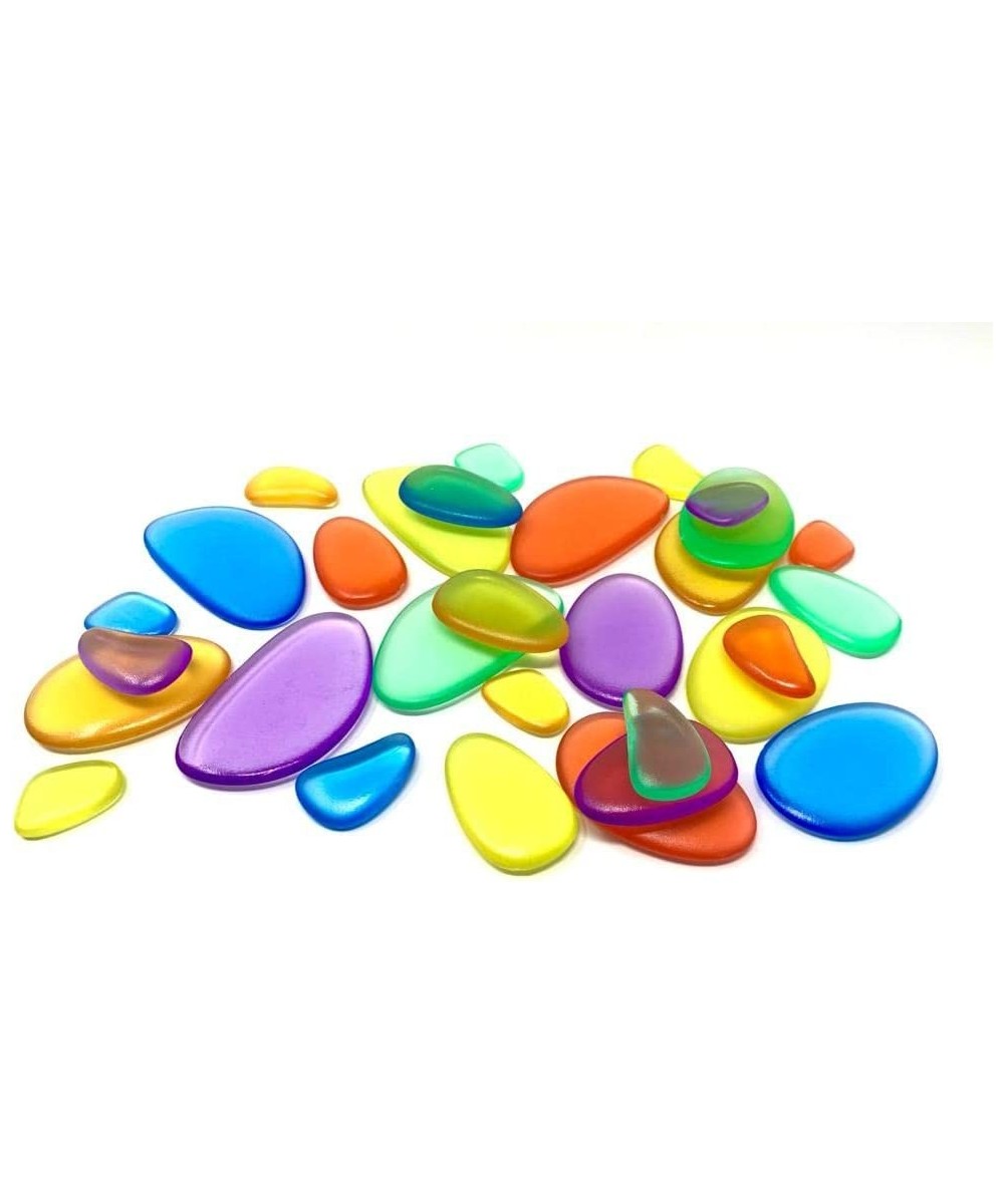 Playlearn Rainbow Stacking Stones – Perfect Light Table Toy – 30 Pieces $35.11 Early Development & Activity Toys