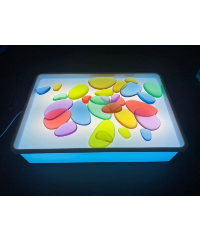 Playlearn Rainbow Stacking Stones – Perfect Light Table Toy – 30 Pieces $35.11 Early Development & Activity Toys