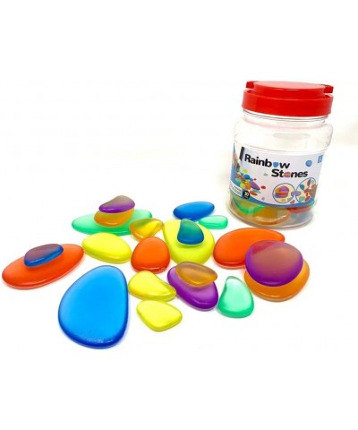 Playlearn Rainbow Stacking Stones – Perfect Light Table Toy – 30 Pieces $35.11 Early Development & Activity Toys