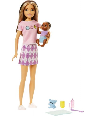 Dolls and Accessories Skipper Doll (Two-Tone Hair) with Baby Figure and 5 Accessories Babysitters Inc. Playset $29.29 Doll Pl...