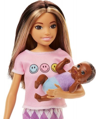 Dolls and Accessories Skipper Doll (Two-Tone Hair) with Baby Figure and 5 Accessories Babysitters Inc. Playset $29.29 Doll Pl...