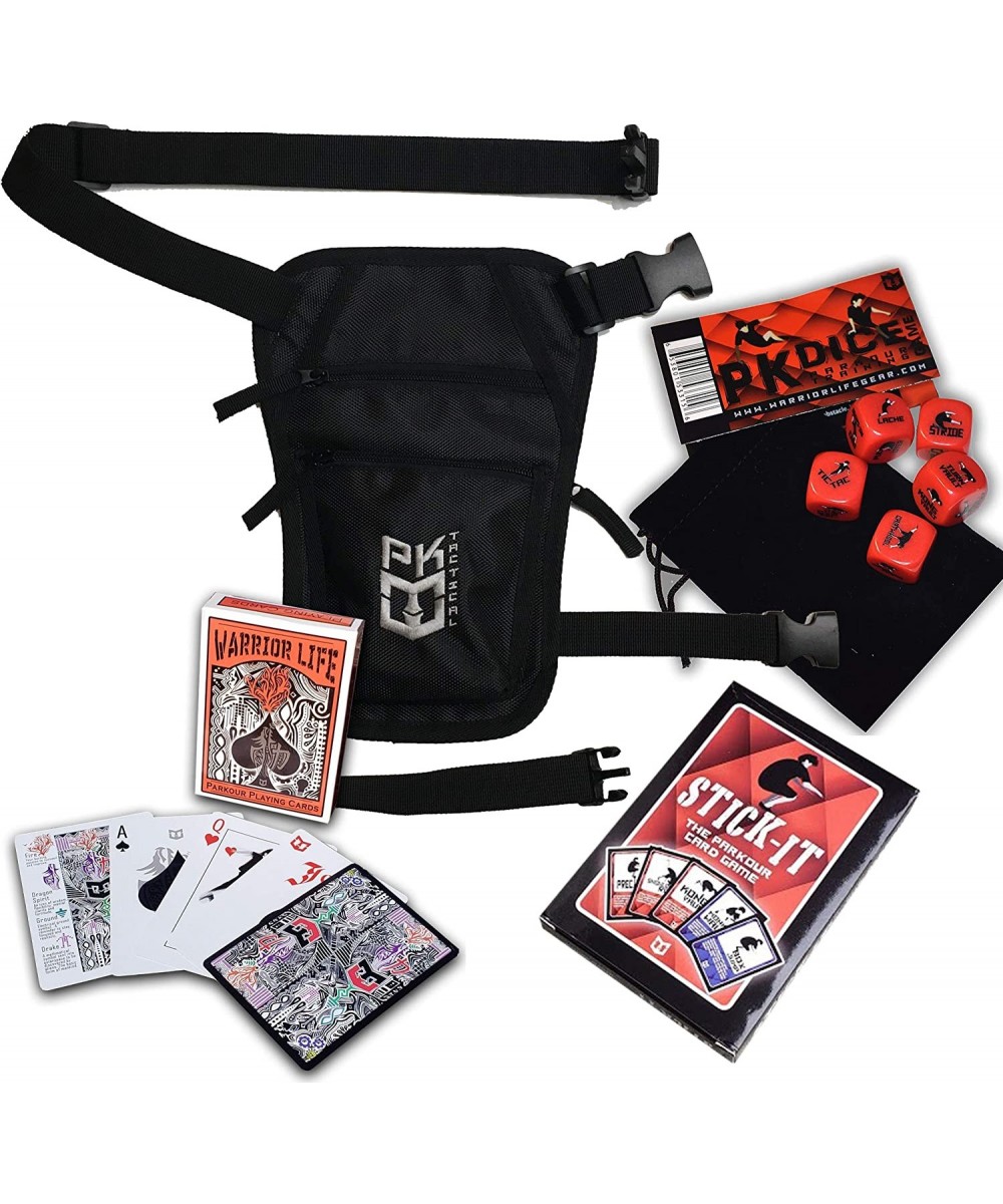 Parkour Action Pack - Parkour Dice Game Card Game Playing Cards and Tactical Leg Bag $81.04 Card Games